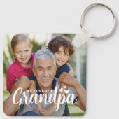 We Love You Grandpa Hearts Photo Keepsake Sleutelhanger (Achterkant)