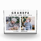 We Love You Grandpa Modern Photo Collage Keepsake Fotoblokken (Voorkant)