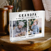 We Love You Grandpa Modern Photo Collage Keepsake Fotoblokken