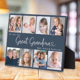 We Love You Great Grandma Photo Collage Heart Fotoplaat