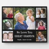 We Love You Great Grandpa 7 Photo Collage White Fotoplaat (Voorkant)