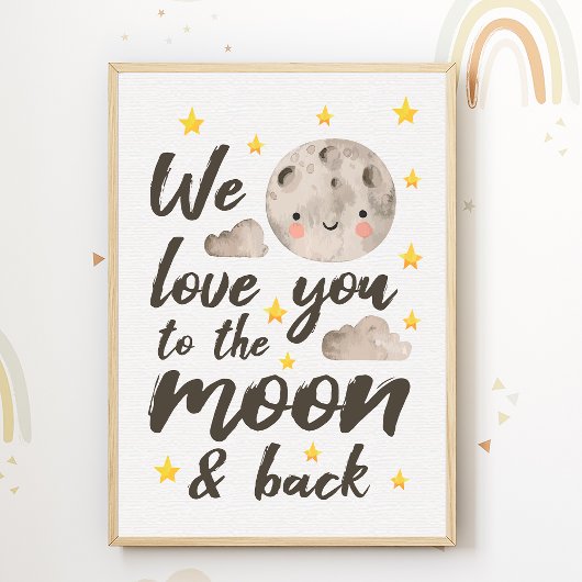 We Love You Maan Nursery Poster Kinderkamer Decora