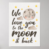 We Love You Maan Nursery Poster Kinderkamer Decora (Voorkant)