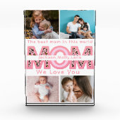 We Love You Mam Roze Minimalist 6 Fotocollage Fotoblokken (Voorkant)