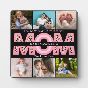 We Love You Mam Roze Minimalist 6 Fotocollage Fotoplaat