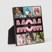 We Love You Mam Roze Minimalist 6 Fotocollage Fotoplaat (Voorkant)