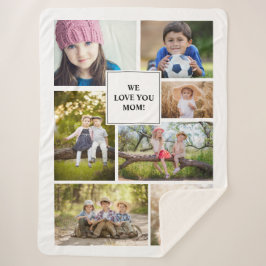 We Love You Mama 7 Foto Kind Familie Sherpa Deken