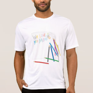We Love You Mama Handgetekende Krijttekeningen T-shirt