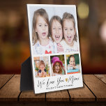 We Love You Mimi Grandkids Namen 4 Fotocollage Fotoplaat<br><div class="desc">Mimi We houden van je | Grootkinderen 4 Foto Collage Plaque — Maak uw eigen lijst van 4 afbeelding aan uw wensen aan te passen met vier favoriete foto's en namen van kleinkinderen. Maakt een schat cadeau voor grootmoeder voor verjaardag,  moederdag,  grootouders en andere speciale dagen.</div>