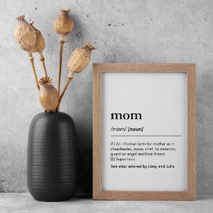 We Love You Moeder Definitie Poster Moederdag Cade