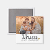 We Love You Moeder Foto Cadeau Magneet (Voorkant / Achterkant)