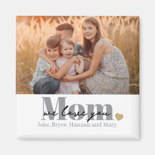 We Love You Moeder Foto Cadeau Magneet