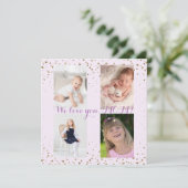 We Love You MOEDER Foto Collage Moederdag Kaart (Staand voorkant)