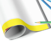 We Love You Mom Hand-Drawn Crayon Art Cadeaupapier (Rol Hoek)