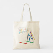 We Love You Mom Hand-Drawn Crayon Art Tote Bag (Achterkant)