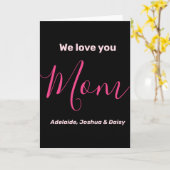 We Love You Mom Nk Minimalist  Kaart (Gele Bloem)