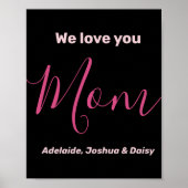 We Love You Mom Nk Minimalist  Poster (Voorkant)