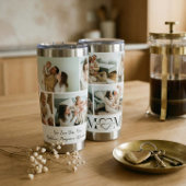 We Love You Mom Personalized Mother Photo Collage Geïsoleerde Drinkbeker