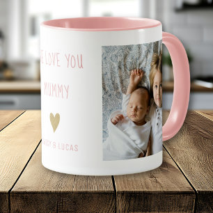 We Love You Mummy 2 Foto Persoonlijk Roze Mok
