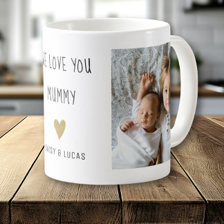 We Love You Mummy 2 Photo Collage Personalised Koffiemok