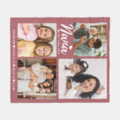 We Love You Nana Heart Grandkids 4 Photo Collage   Fleece Deken (Voorkant (Horizontaal))