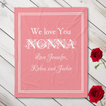 "We Love You NONNA" Gepersonaliseerde namen Zalm