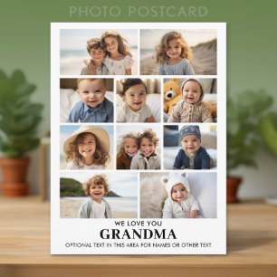 We Love You Oma - 10 Foto Collage - Modern Briefkaart
