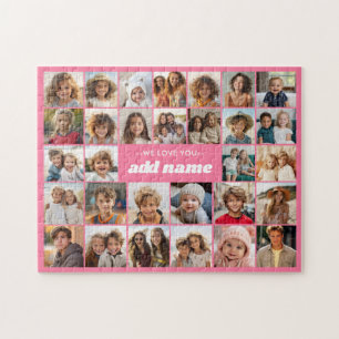 We Love You Oma - 30 Foto Collage Legpuzzel
