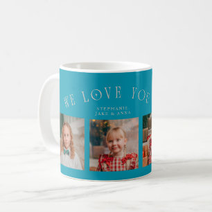 We Love You Oma 4-Foto Aqua Perzik Koffiemok