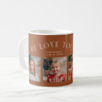 We Love You Oma 4-Foto Terracotta
