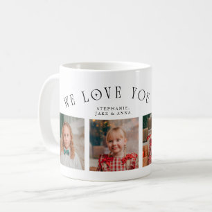 We Love You Oma 4-Foto Wit Koffiemok