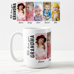 We Love You Oma 5 Kleinkinderen Aangepaste Foto Koffiemok