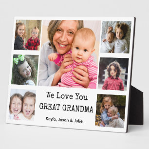 We Love You Oma 7 Foto Collage Fotoplaat
