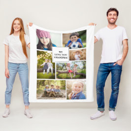 We Love You Oma 7 Foto Kind Familie Fleece Deken