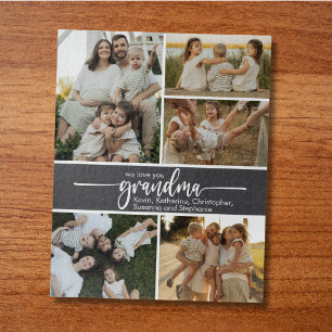 We Love You Oma Familie 5 Foto Collage Legpuzzel