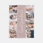 We Love You Oma Foto Collage Hart Fleece Deken (Voorkant)