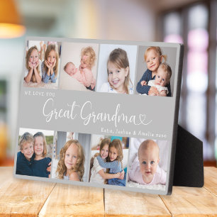 We Love You Oma Foto Collage Hart Fotoplaat
