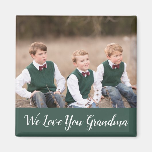 We Love You Oma Foto Magneet (Voorkant)