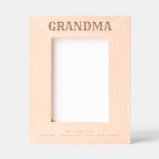 We Love You Oma Gegraveerde Lijstjes (Voorkant)