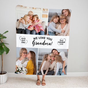 We Love You Oma! Multi-Foto Sherpa Deken