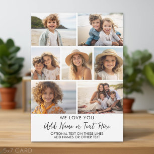 We Love You Oma of Opa - 7 foto collage Feestdagenkaart