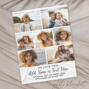 We Love You Oma of Opa - 7 foto collage Fleece Deken