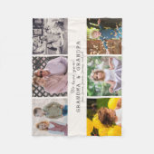 We Love You Oma & Opa 6 Fotocrème Wit Fleece Deken (Voorkant)