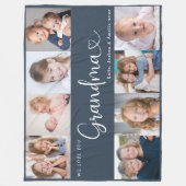 We Love you Oma Script 8 Foto Modern Fleece Deken (Voorkant)