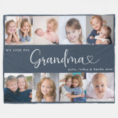 We Love you Oma Script 8 Foto Modern Fleece Deken (Voorkant (Horizontaal))
