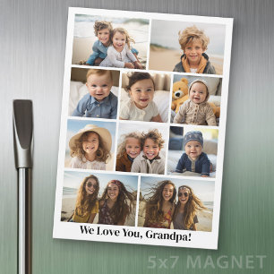We Love You Opa - 10 foto collage - magneet Magnetische Uitnodiging