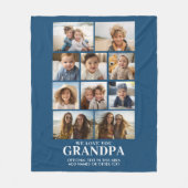 We Love You Opa - 10 Foto Collage - Modern Fleece Deken (Voorkant)