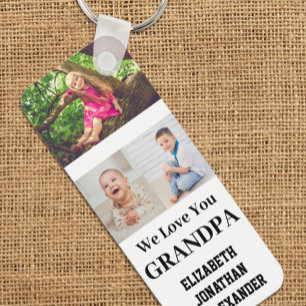 We Love You Opa Foto Collage Sleutelhanger