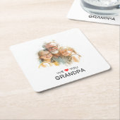 We Love You Opa Papier Onderzetter | Aangepaste Fo (Schuin)
