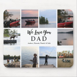 We Love You Papa | 10 Aanpasbare Foto's & Namen Muismat